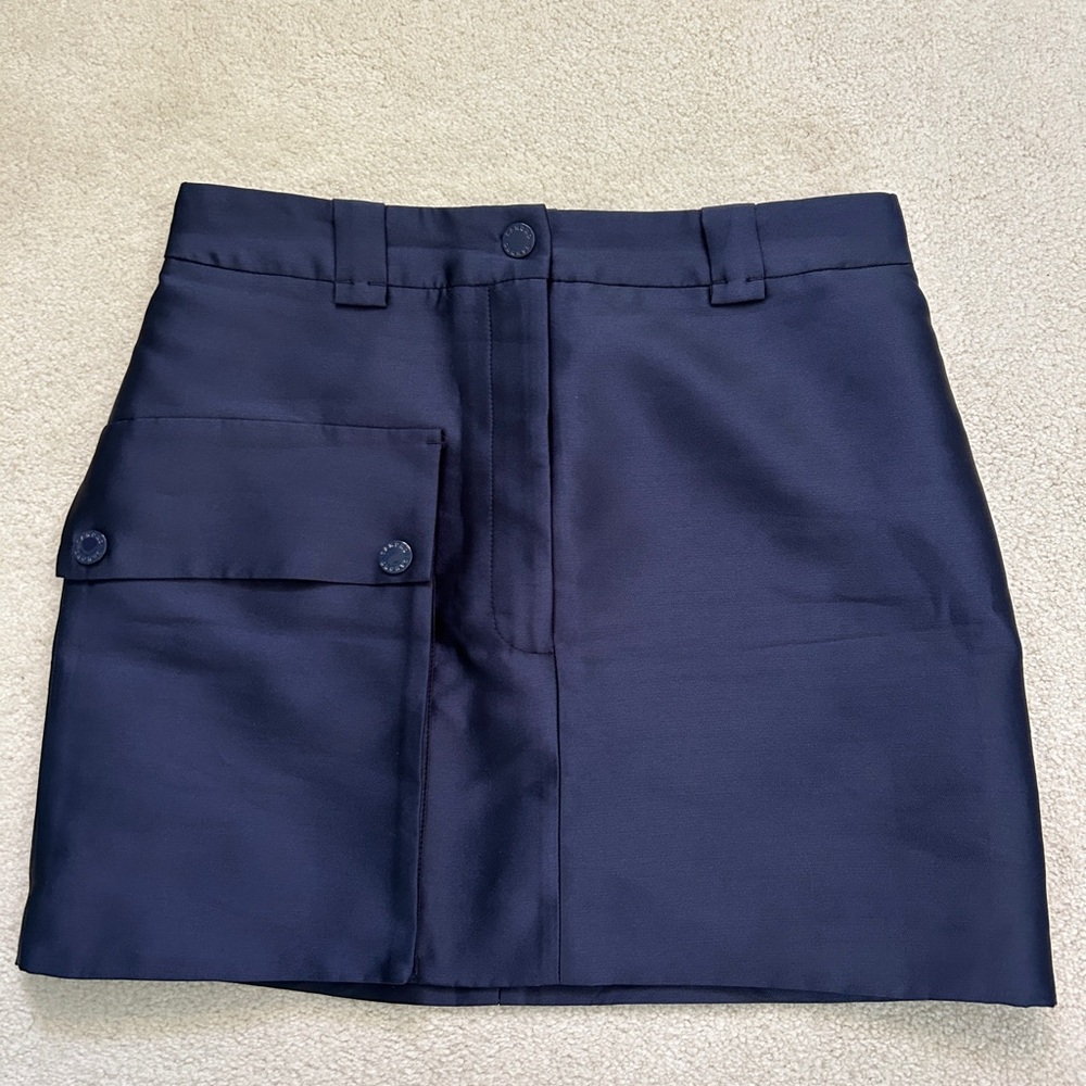 Navy Sandro Mini Skirt